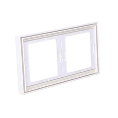 Berker K.1 afdekraam 2-voudig horizontaal polarwit