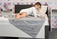 Playshoes fleece babydeken Beer Grijs-100x150 cm - thumbnail