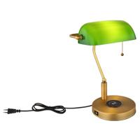 Globo BureaulampAntique met draadloze lader - 2491W - thumbnail