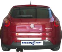 InoxCar uitlaat passend voor Fiat Bravo 1.4 T-Jet Sport (150pk) 2007- 2x80mm Racing IXFIBR06RA - thumbnail