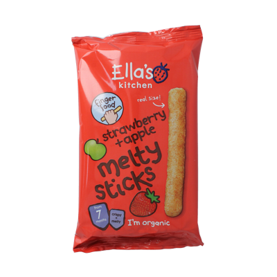 Melty sticks strawberry/apple 7+ mnd bio 16 Gram Melty sticks strawberry/apple 7+ mnd bio 16 Gram