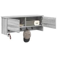 Wandgemonteerde kapstok met plank Grijs sonoma 80 x 20 x 30 cm - thumbnail