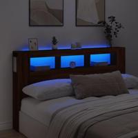 Hoofdeinde met LED 180x18,5x103,5 cm bewerkt hout bruineiken - thumbnail