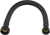 Ben Engraved Cross hoekstopkraan incl. aansluitslang 1/2 x 3/8 inch mat zwart - thumbnail