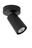 Lucide XYRUS - Plafondspot - Ø 9 cm - LED Dim to warm - GU10 - 1x5W 2200K/3000K - Zwart - thumbnail