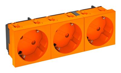 OBO Bettermann 6120125 Apparaatinzet Wandcontactdoos dubbel (b x h x d) 135 x 45 x 42 mm Oranje 1 stuk(s)