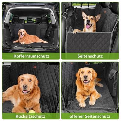 Kingsleeve Hondendeken voor Achterbank en Kofferbak Waterproof Krasvrij Universeel Kijkvenster Veiligheidsgordel Antislip Achterbankbeschermer Honden Auto SUV