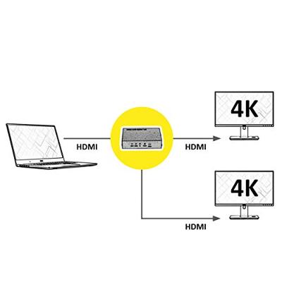 ROLINE 4K HDMI Video-Splitter, 2-voudig
