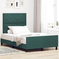 Bedframe met hoofdeinde Donkergroen 120 x 200 cm Fluweel - thumbnail