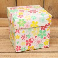 Bonbon doosjes - Chocolade doosje - Flower fantasy geel print - 24 stuks - thumbnail