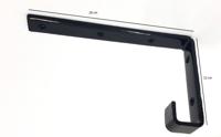 Ophangbeugel Zwart 12cm - thumbnail