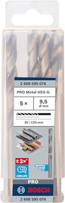 Bosch Accessories 2608595076 HSS Metaal-spiraalboor 9.5 mm Gezamenlijke lengte 125 mm Geslepen DIN 338 Cilinderschacht 5 stuk(s) Bosch Accessories 2608595076 HSS Metaal-spiraalboor 9.5 mm Gezamenlijke lengte 125 mm Geslepen DIN 338 Cilinderschacht 5 stuk(s)