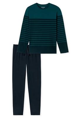 Schiesser Schiesser Pyjama Long petrol 181925 56/XXL