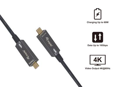 Kabel USB-C naar USB-C Equip 119462 Zwart