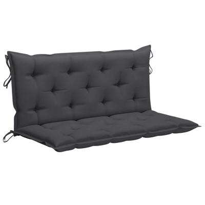 VidaXL Tuinbankkussen 120x(50+50)x7 cm oxford stof antracietkleurig
