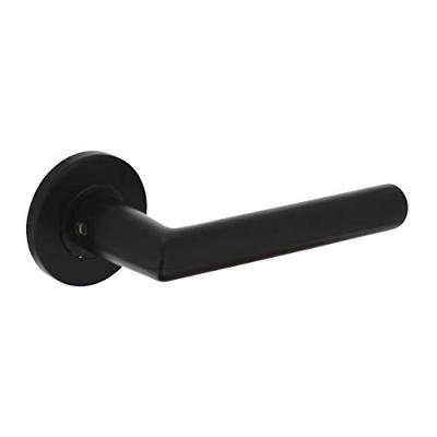 Intersteel Deurklink Hoek 90 graden op ronde rozet, zwart