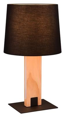 Trio TafellampRahul design zwart met hout - 547610232
