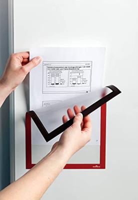 Durable Duraframe magnetisch kader, ft A4, rood, pak van 5 stuks