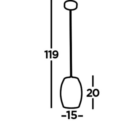 Searchlight HanglampLaser - 19231-1BGO