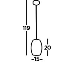 Searchlight HanglampLaser - 19231-1BGO - thumbnail