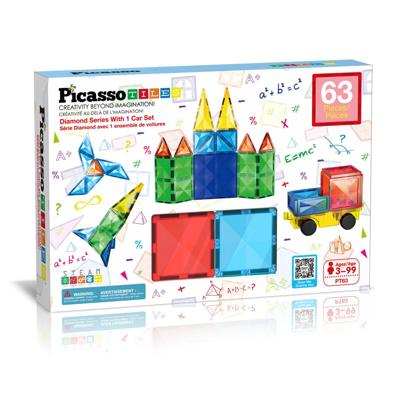 PicassoTiles Diamond Series magneetset 63-delig