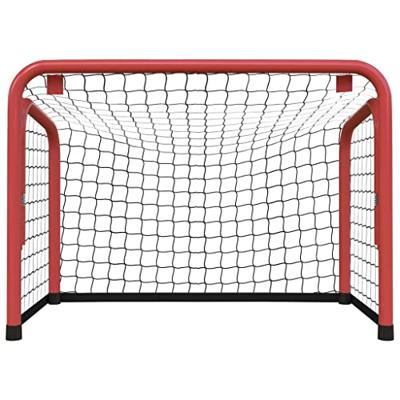 Hockeydoel met net 68x32x47 cm staal en polyester rood en zwart