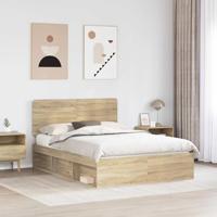 Bedframe Sonoma Eiken 150 x 200 cm Massief grenenhout - thumbnail