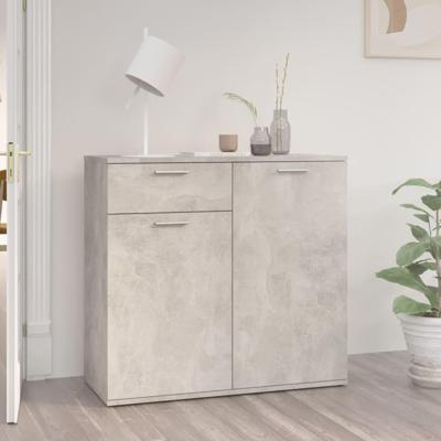 Dressoir 80x36x75 cm bewerkt hout betongrijs