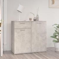 Dressoir 80x36x75 cm bewerkt hout betongrijs - thumbnail