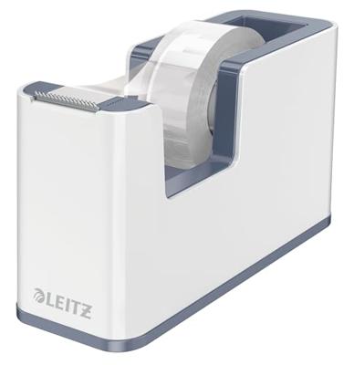 Leitz Plakbanddispenser WOW Duo Colour Wit, Grijs Rolbreedte (max.): 19 mm Rollengte (max.) 33 m