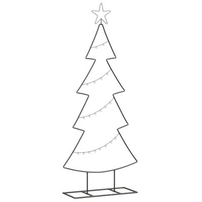 Metalen kerstboom met standaard Zwart 125 cm Staal Metalen kerstboom met standaard Zwart 125 cm Staal