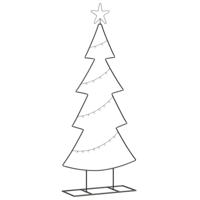 Metalen kerstboom met standaard Zwart 125 cm Staal - thumbnail