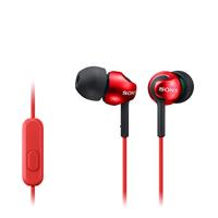 Sony MDR-EX110AP In Ear oordopjes Kabel Stereo Rood Headset Mobiele telefoon - thumbnail