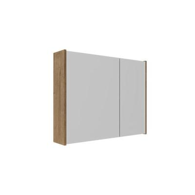 Saniclass Holz Frame Spiegelkast - 80x63x16cm - inclusief zijpanelen - Eiken natural SW1420836/SW1212816