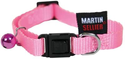 Martin kattenhalsband nylon uni roze