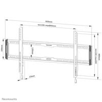Neomounts WL30-550BL18 TV-beugel 109,2 cm (43) - 215,9 cm (85) Vast Voor curved TVs - thumbnail