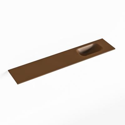 MONDIAZ EDEN Rust solid surface inleg wastafel voor toiletmeubel 110cm. Positie wasbak rechts
