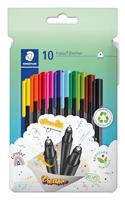 Staedtler Triplus fineliner eco, doosje van 10 stuks, assorti - thumbnail