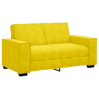 2-delige Loungeset met kussens fluweel geel