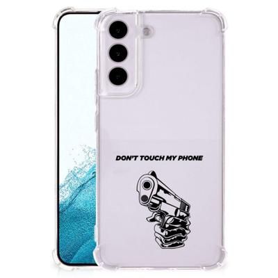 Samsung Galaxy S22 Anti Shock Case Gun Don't Touch My Phone Samsung Galaxy S22 Anti Shock Case Gun Don't Touch My Phone