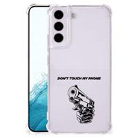 Samsung Galaxy S22 Anti Shock Case Gun Don't Touch My Phone - thumbnail