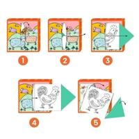 Kleurplatendispenser - DJECO meerkleurig - thumbnail