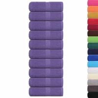 VidaXL Zeepdoekjes 10 st 30x30 cm 360 g/m² 100% katoen paars - thumbnail