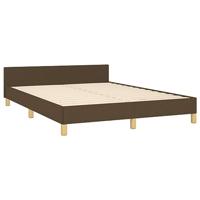 Bedframe zonder matras stof donkerbruin 140x200 cm - thumbnail
