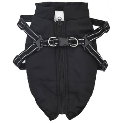 VidaXL Hondenjas met harnas waterdicht reflecterend zwart l36