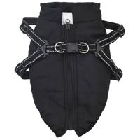 VidaXL Hondenjas met harnas waterdicht reflecterend zwart l36 - thumbnail