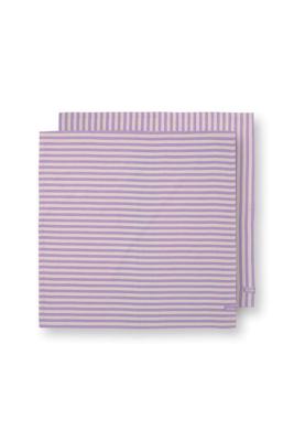 Pip Studio Stripes Set/2 Theedoeken Lila
