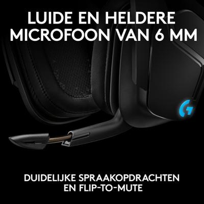 Logitech Gaming G935 Over Ear headset Kabel 7.1 Surround Zwart, RGB Ruisonderdrukking (microfoon) Volumeregeling, Microfoon uitschakelbaar (mute), Trilfunctie - thumbnail