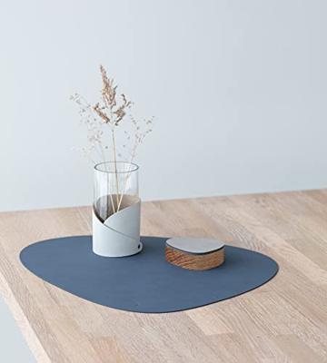 LIND DNA - Dinner Mat Curve - Placemat 37x44cm Nupo Dark Blue LIND DNA - Dinner Mat Curve - Placemat 37x44cm Nupo Dark Blue