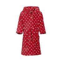 Stippen badjas rood-146/152 - thumbnail